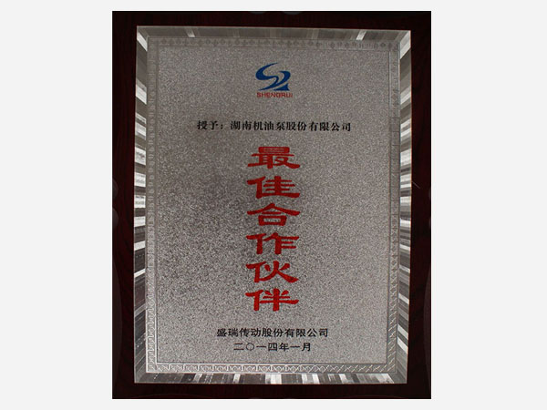 湘油泵合作伙伴榮譽獎項